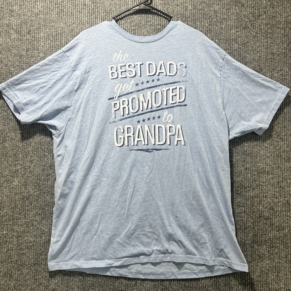 Mens "The best dads get promoted to grandpa" shirt size 2XL